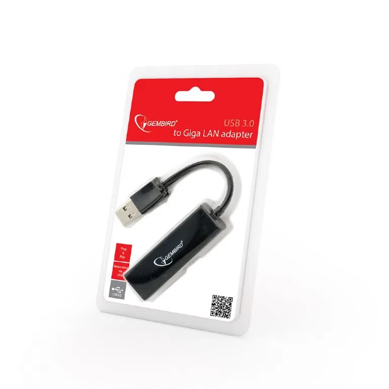 USB 3.0 / Gigabit Ethernet Adapter / Gembird NIC-U3-02 2
