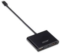 ACER 3 IN 1 USB-C GEN1 TO PD, HDMI, USB(A) DONGLE, BLACK (BULK PACK)