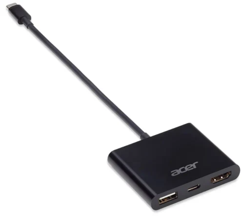 ACER 3 IN 1 USB-C GEN1 TO PD, HDMI, USB(A) DONGLE, BLACK (BULK PACK)
