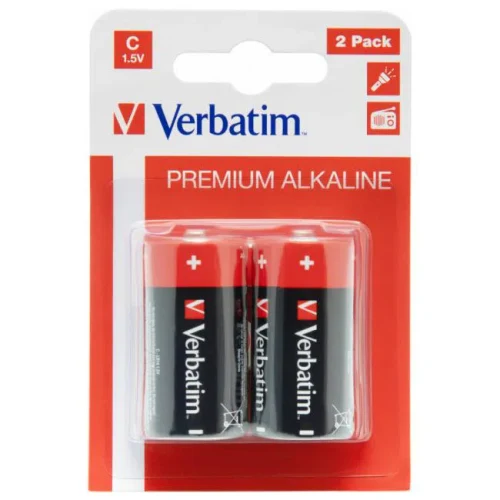 Verbatim Alcaline Battery C, 2pcs