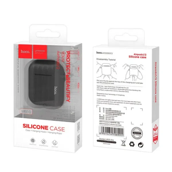HOCO WB10 silicone case for Airpods 2 Black 4