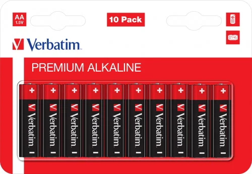 Verbatim Alcaline Battery AA, 10pcs, Blister pack