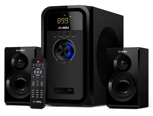 SVEN "MS-2051" SD-card, USB, FM, remote control, Bluetooth, Black 2