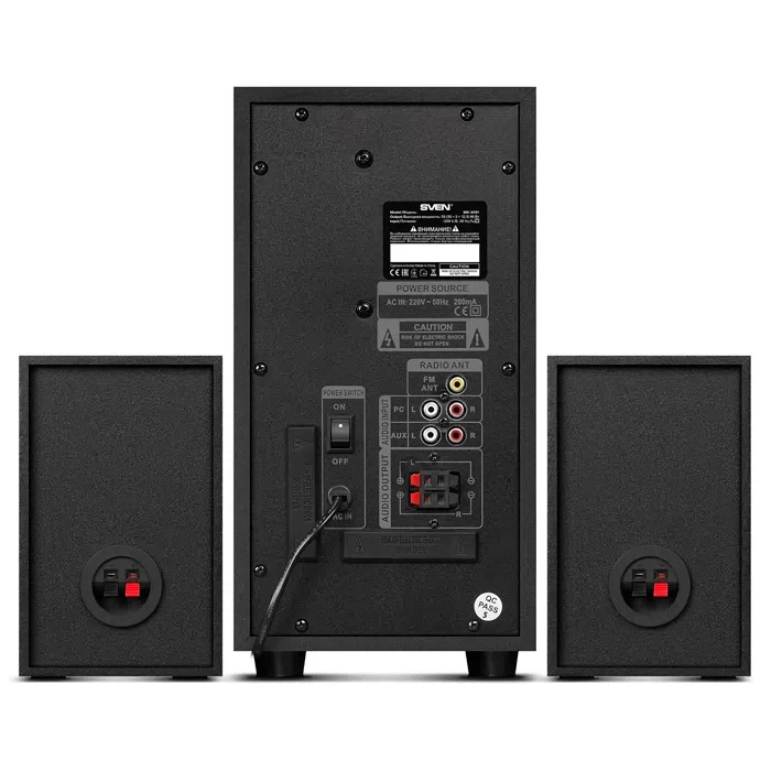 SVEN "MS-2051" SD-card, USB, FM, remote control, Bluetooth, Black 4