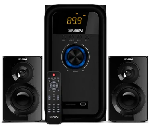 SVEN "MS-2051" SD-card, USB, FM, remote control, Bluetooth, Black