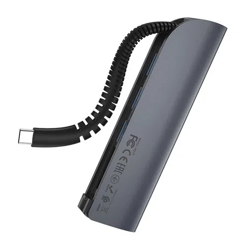 HOCO HB17 Easy connect Type-C adapter(Type-C to USB3.0*3+SD+TF)
