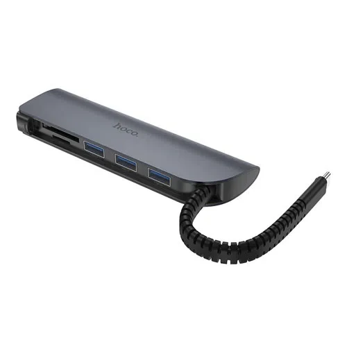 HOCO HB17 Easy connect Type-C adapter(Type-C to USB3.0*3+SD+TF)