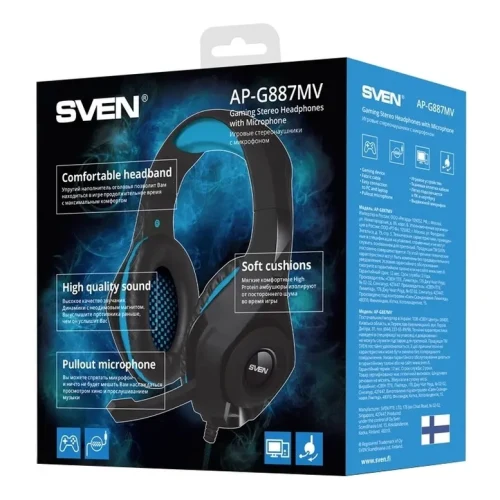 Наушники Sven AP-G887MV Black/Blue