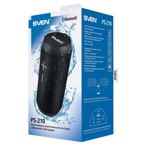 Boxă portabilă Sven PS-210, Negru