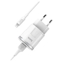Зарядное устройство HOCO C37A Lightning White