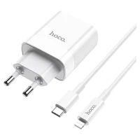 Încărcător HOCO C80A Rapido PD+QC3.0 Type-C to Lightning White