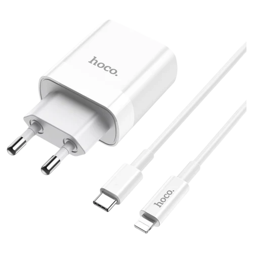 Зарядное устройство HOCO C80A Rapido PD+QC3.0 Type-C to Lightning White
