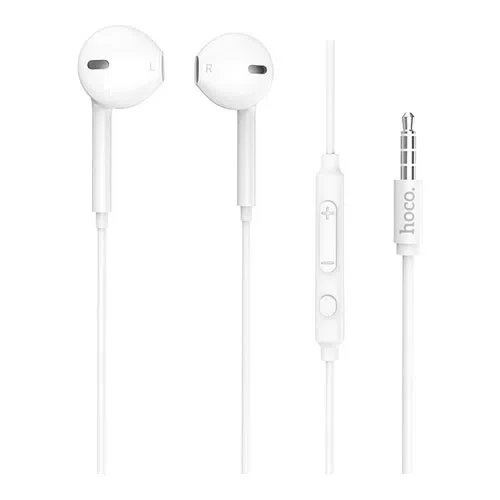 HOCO M55 Memory sound wire control earphones with mic White 2