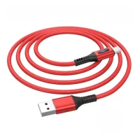 HOCO U79 Admirable smart power off charging data cable for Micro Red 2