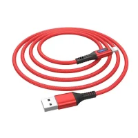 HOCO U79 Admirable smart power off charging data cable for Lightning Red 2