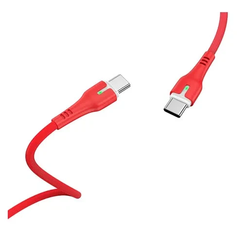 HOCO X45 Surplus charging data cable for Type-C to Type-C (L=1M) Red