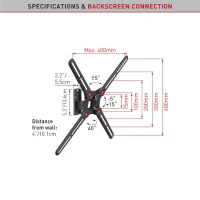 Suport pentru televizor Barkan BM320, Negru 2