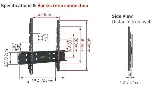 Кронштейн для ТВ Barkan E30 Black 2