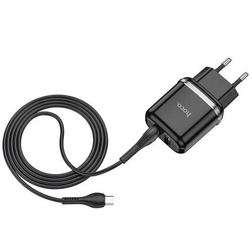 HOCO N4 Aspiring dual port charger set for Micro White