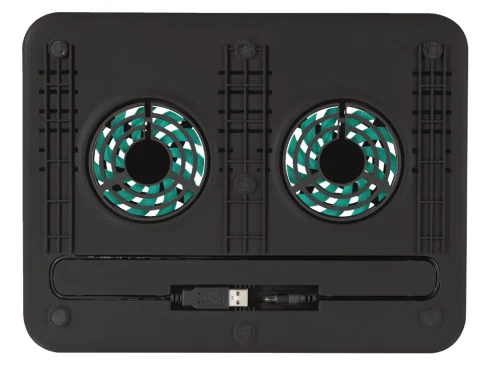 Trust Cyclone, Notebook Cooling Pad up to 16", 2 silent cooling fans, 8 step height-adjustable, Black