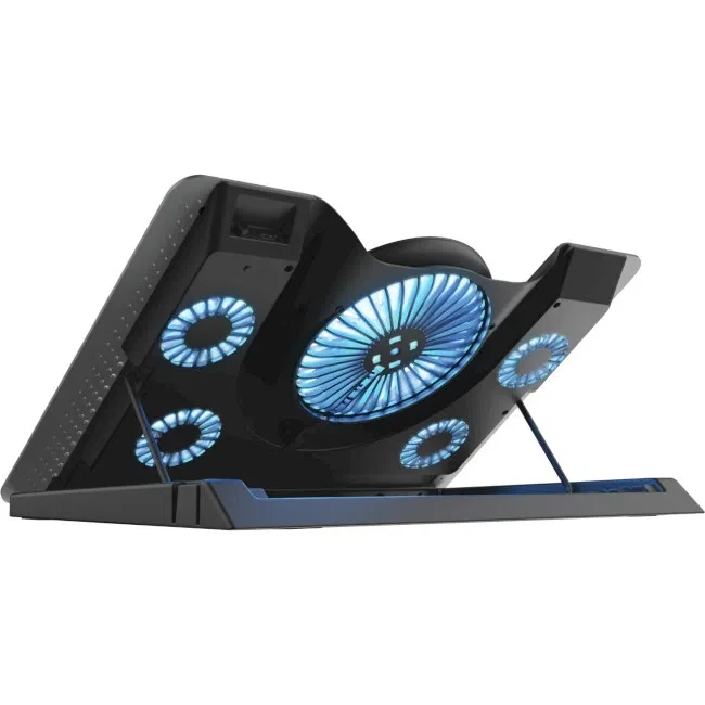 Trust Gaming GXT 1125 Quno, 17.4" Premium LED-illuminated gaming laptop cooling stand with 5 fans, Black 4
