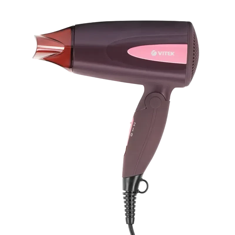 Uscător de păr compact VITEK VT-2261, Bordo 2
