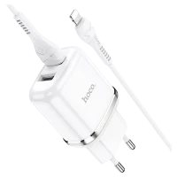 HOCO N4 Aspiring dual port charger set for Lightning White