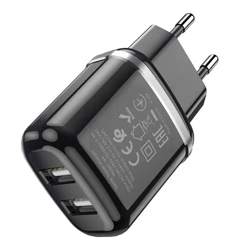 HOCO N4 Aspiring dual port charger set for Micro Black
