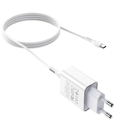 HOCO C81A Asombroso single port charger set Type-C White
