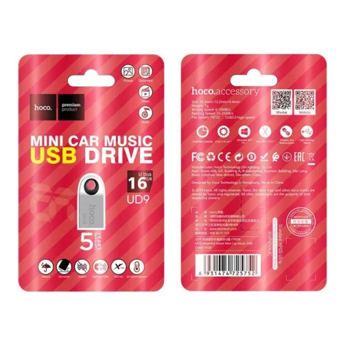 Hoco UD9 Insightful Smart Mini Car Music USB Drive(16GB)