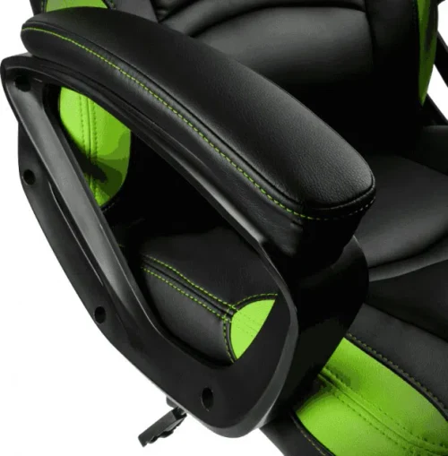 Gaming Chair Gamemax GCR07, Maximum load 125 kg, Rocking mechanism, Black/Green