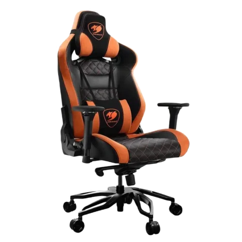 Игровое кресло Cougar Armor Titan Pro, ПВХ Кожа, Чёрный/Оранжевый
