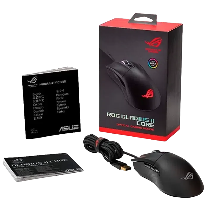 Gaming Mouse ASUS ROG Gladius II Core, Negru 6