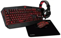 Gaming Keyboard & Mouse & Mouse Pad & Headset SVEN GS-4300, Black, USB/3.5mm 2