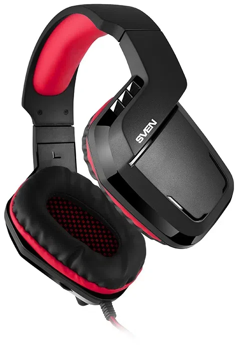Gaming Headset SVEN AP-G858MV, 40mm drivers, 20-20000Hz, 32 Ohm, 108dB, 262g., 3.5mm, Black/Red