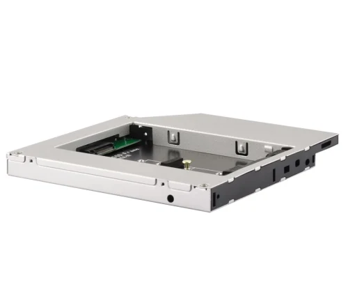 Slim 5.25'' bay mounting frame for NGFF (M.2) SSD memory card, 12.7 mm height, A-SATA12M2-01