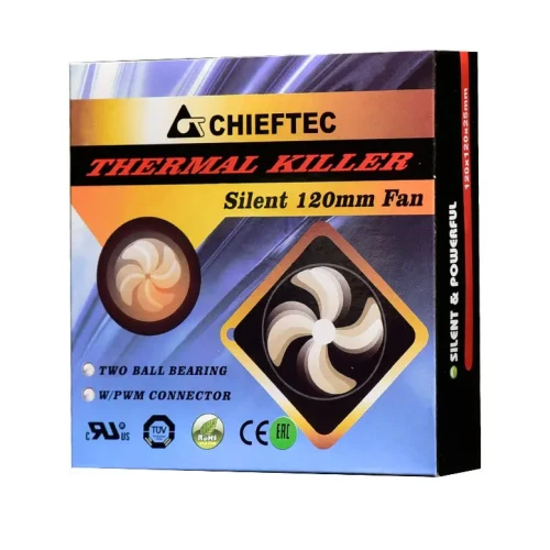 Ventilator PC Chieftec AF-1225PWM, 120 mm, Negru