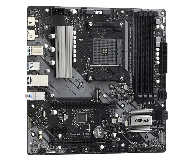 Материнская плата ASRock B550M PHANTOM GAMING 4, Black 2