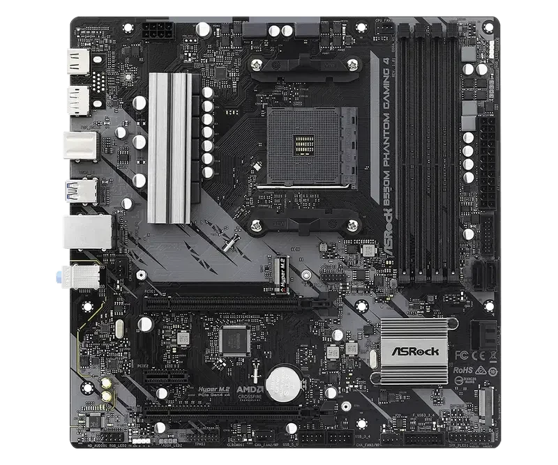 Материнская плата ASRock B550M PHANTOM GAMING 4, Black 3