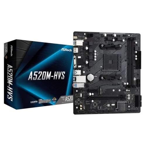 Placă de bază ASRock A520M-HVS, Black