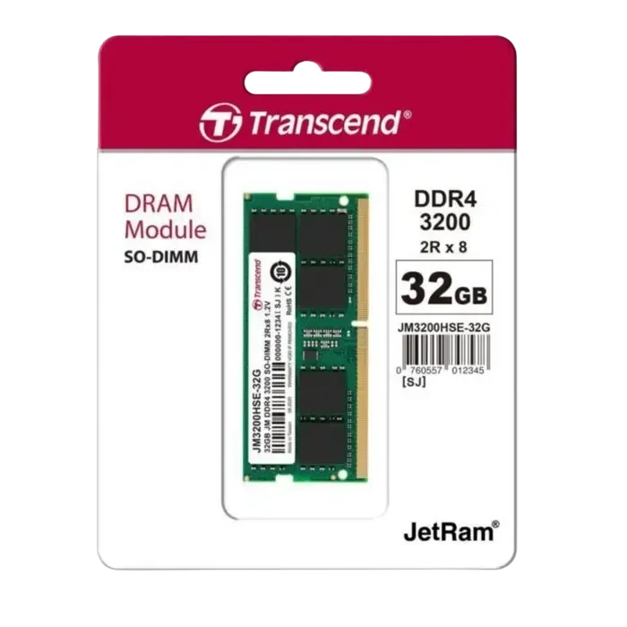 Memorie RAM Transcend PC25600, DDR4 SDRAM, 3200 MHz, 32GB 2
