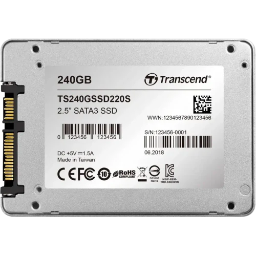 Накопитель SSD Transcend SSD220S, 240 ГБ, TS240GSSD220S
