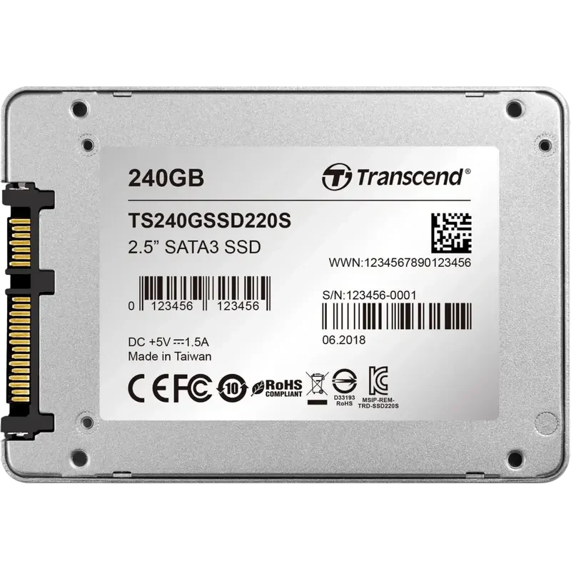 Накопитель SSD Transcend SSD220S, 240 ГБ, TS240GSSD220S 3