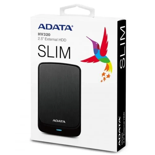 Внешний портативный жесткий диск ADATA HV320, 2 TB, Чёрный (AHV320-2TU31-CBK)