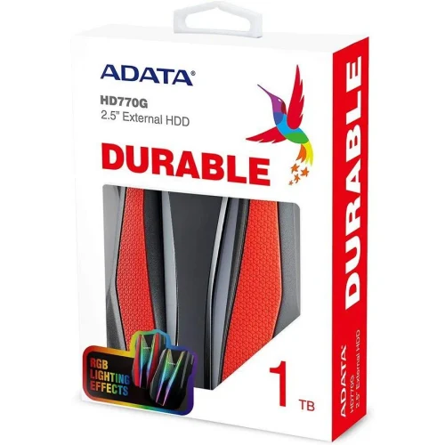 Внешний портативный жесткий диск ADATA HD770G, 1 TB, Красный (AHD770G-1TU32G1-CRD)