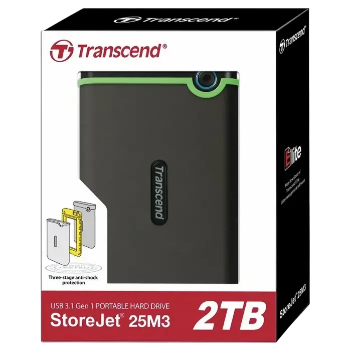 HDD portabil extern Transcend StoreJet 25M3S, 2 TB, Iron Gray 5
