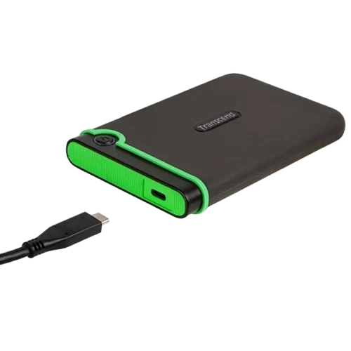 Внешний портативный жесткий диск Transcend StoreJet 25M3C, 2 ТБ, Iron Gray