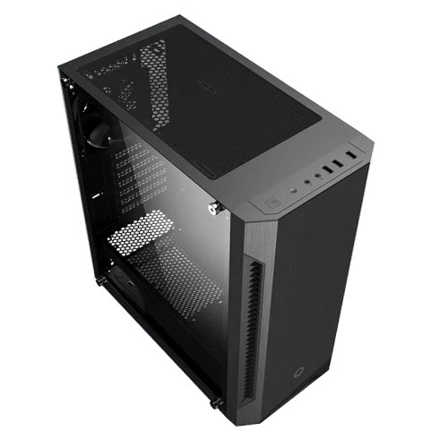 Case ATX GAMEMAX Fortress TG, w/o PSU, 3x120mm fans, PWM Controller, Tempered Glass, USB3.0, Black