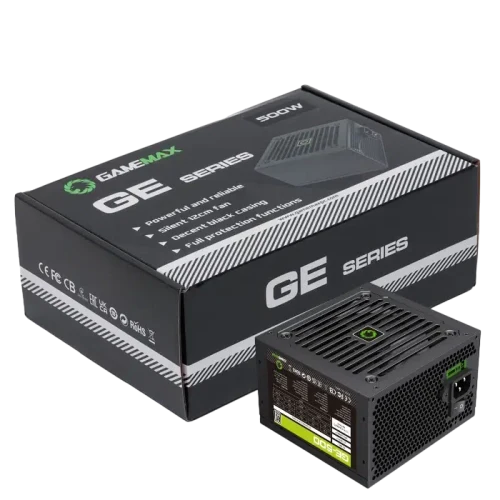 Sursă Alimentare PC Gamemax GE-500, 500 W, Negru