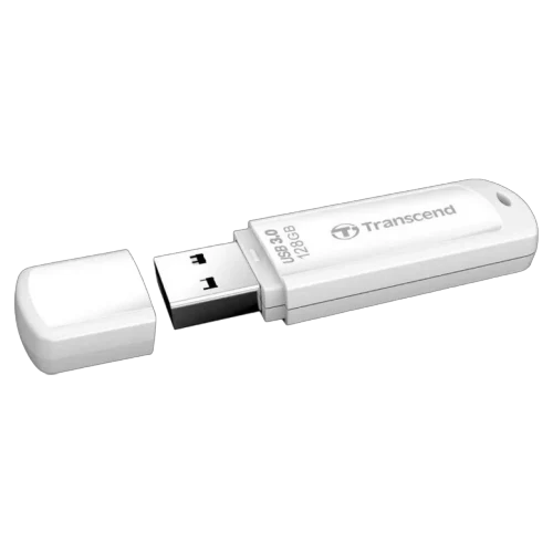 Флеш-накопитель Transcend JetFlash 730, 128 Гб, White
